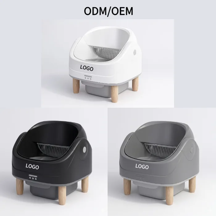 Open-Top Self Cleaning Smart Cat Litter Box APP Control Dual Safety Sensors 70L