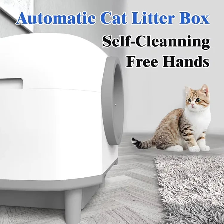 New Automatic Cat Litter Box APP Control Odor Removal Smart Cat Toilet Self Cleaning - detail