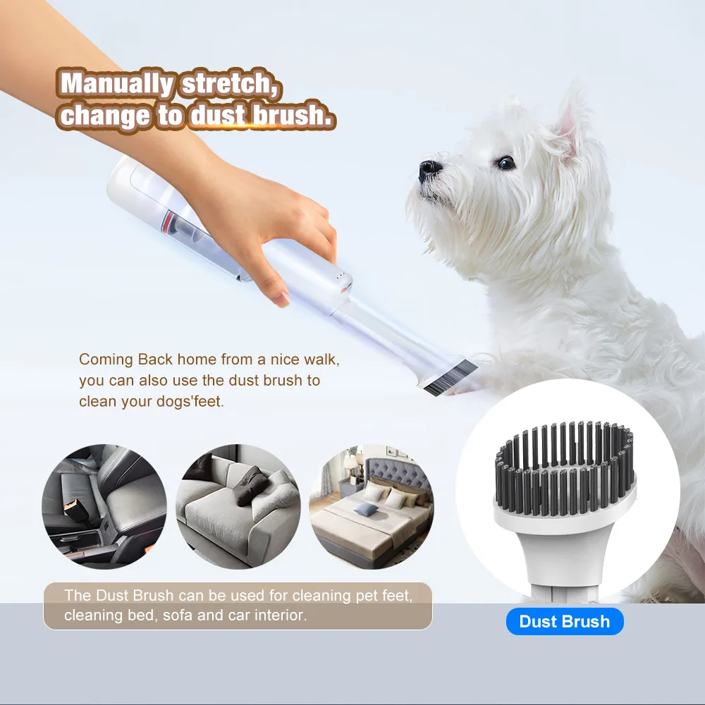 Rechargeable Cordless Pet Hair Grooming Vacuum Slicker Brush BLDC for Dog Cat - detail
