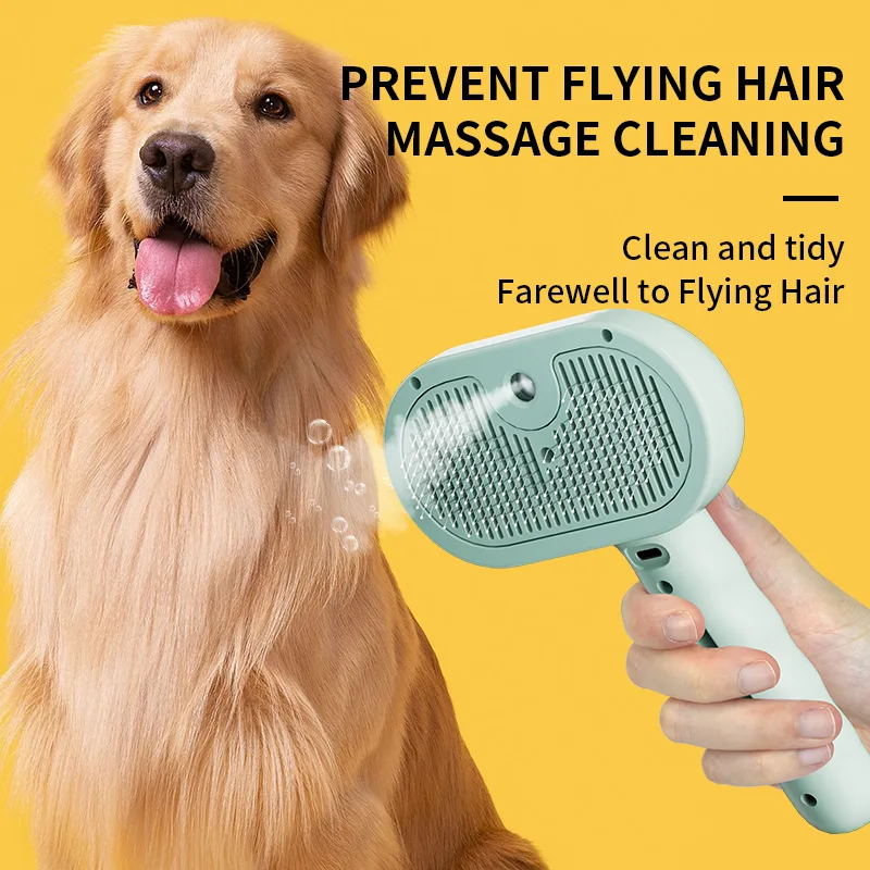 Portable Steam Cat Comb Brush Pet Hair Remover Deshedding Grooming Tool - detail