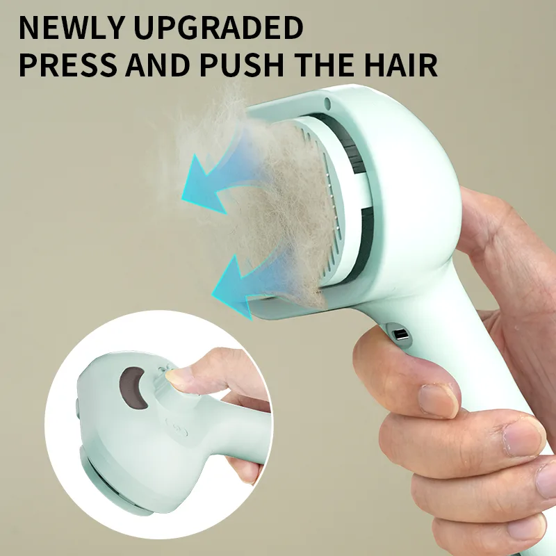 Portable Steam Cat Comb Brush Pet Hair Remover Deshedding Grooming Tool - detail