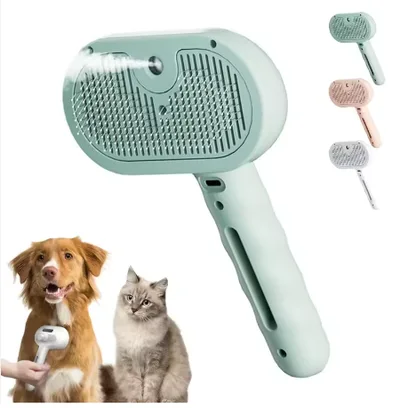 Portable Steam Cat Comb Brush Pet Hair Remover Deshedding Grooming Tool