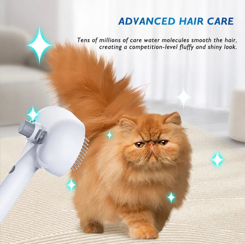 Plastic Cat Grooming Comb Spray Tool Anti-Hair-Flying Pin Brush Deshedding - detail