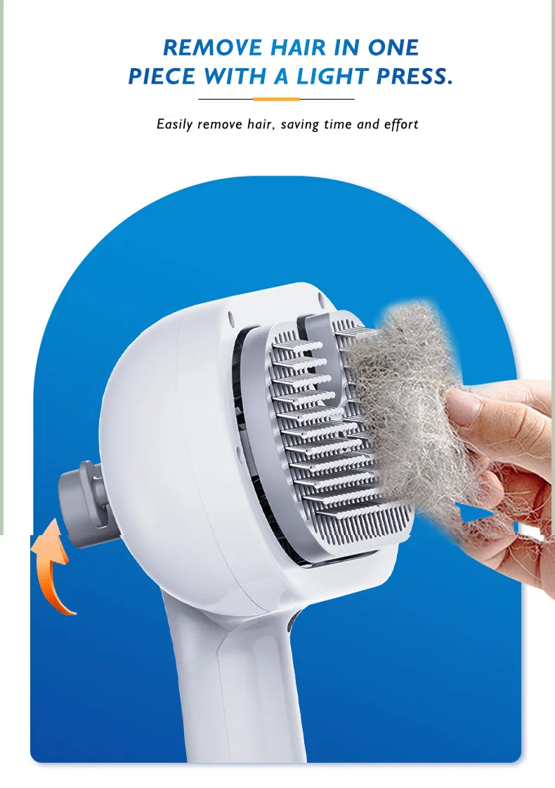 Plastic Cat Grooming Comb Spray Tool Anti-Hair-Flying Pin Brush Deshedding - detail