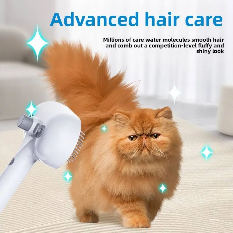 Plastic Cat Grooming Comb Spray Tool Anti-Hair-Flying Pin Brush Deshedding