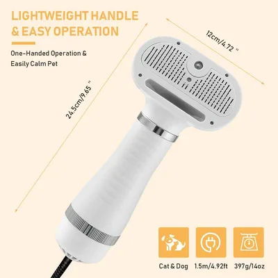 3 in 1 Rechargeable Pet Hair Steam Brush Deshedding Tool for Cats and Dogs