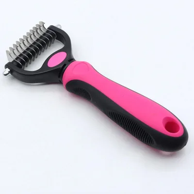 Self-Cleaning Deshedding Massage Brush Dematting Comb Groom Kit for Dogs Cats