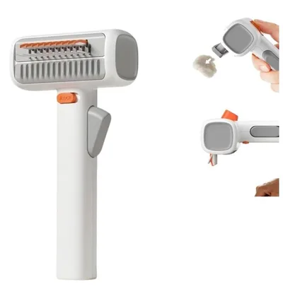 2-in-1 Pet Grooming Brush Detangler Comb One-Click Clean Deshedding Tool