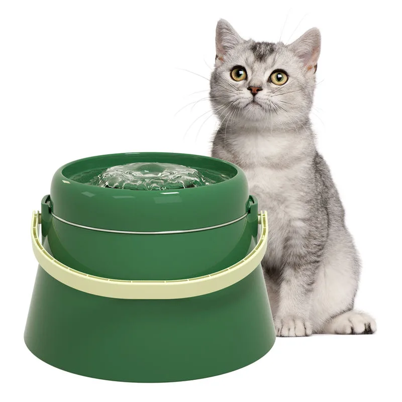 Stainless Steel Cat Water Fountain Automatic Pet Water Dispenser with Bowl