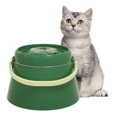 Stainless Steel Cat Water Fountain Automatic Pet Water Dispenser with Bowl