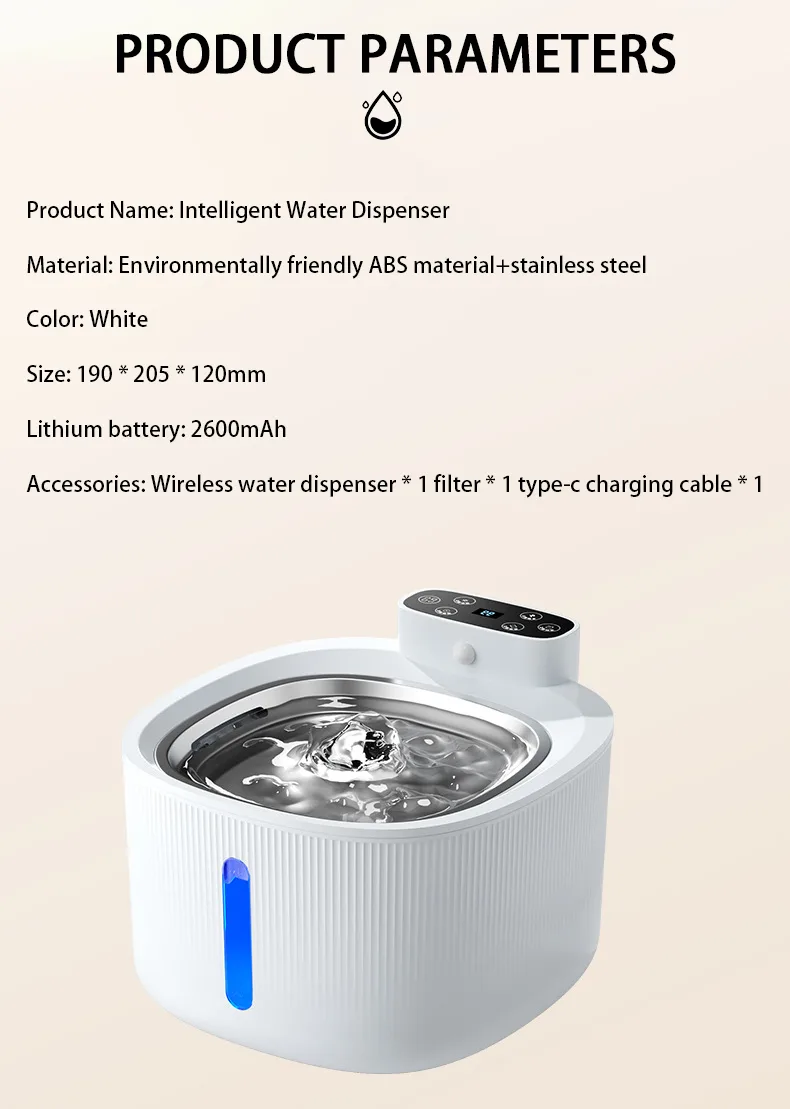 Large Capacity Smart Pet Drinking Fountain Automatic Cat Water Dispenser - detail