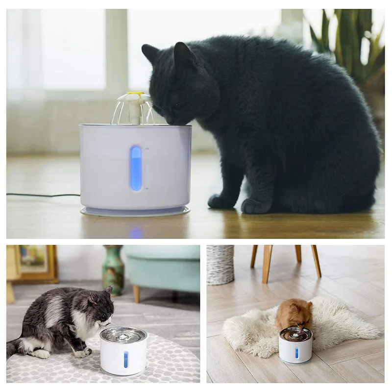 3L Automatic Cat Water Fountain Stainless Steel Smart Pet Drinking Fountain - detail