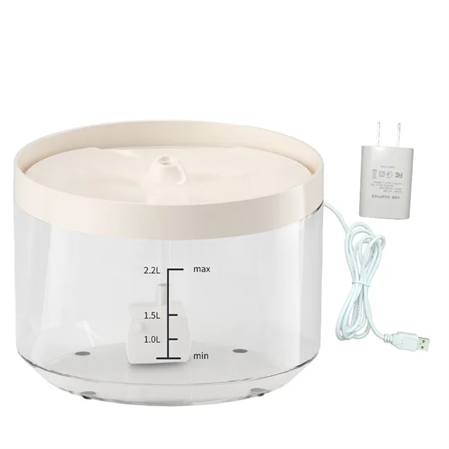 2.2L Pet Water Fountain Ultra-Quiet Automatic Carbon Filter Fresh Faucet - detail