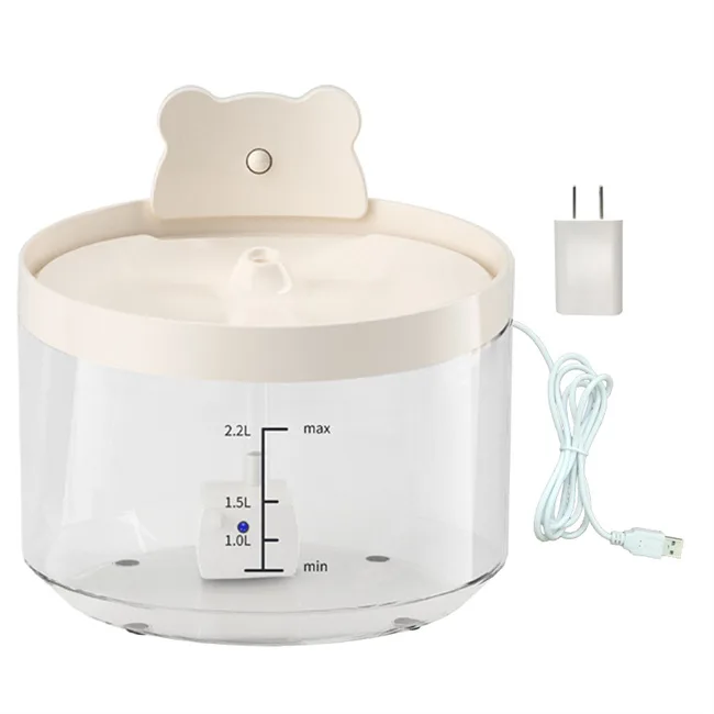 2.2L Pet Water Fountain Ultra-Quiet Automatic Carbon Filter Fresh Faucet - detail