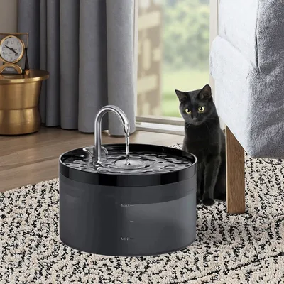 2.2L Pet Water Fountain Ultra-Quiet Automatic Carbon Filter Fresh Faucet