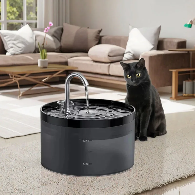 2.2L Pet Water Fountain Ultra-Quiet Automatic Carbon Filter Fresh Faucet