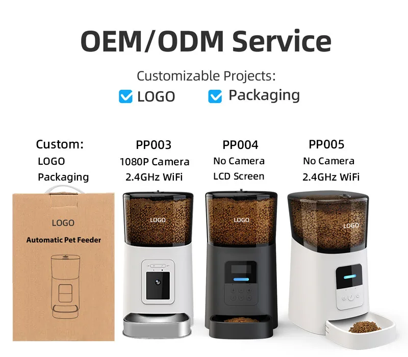 OEM Private Label Smart Pet Feeder 6L with Camera Remote Control Cat Dog - detail
