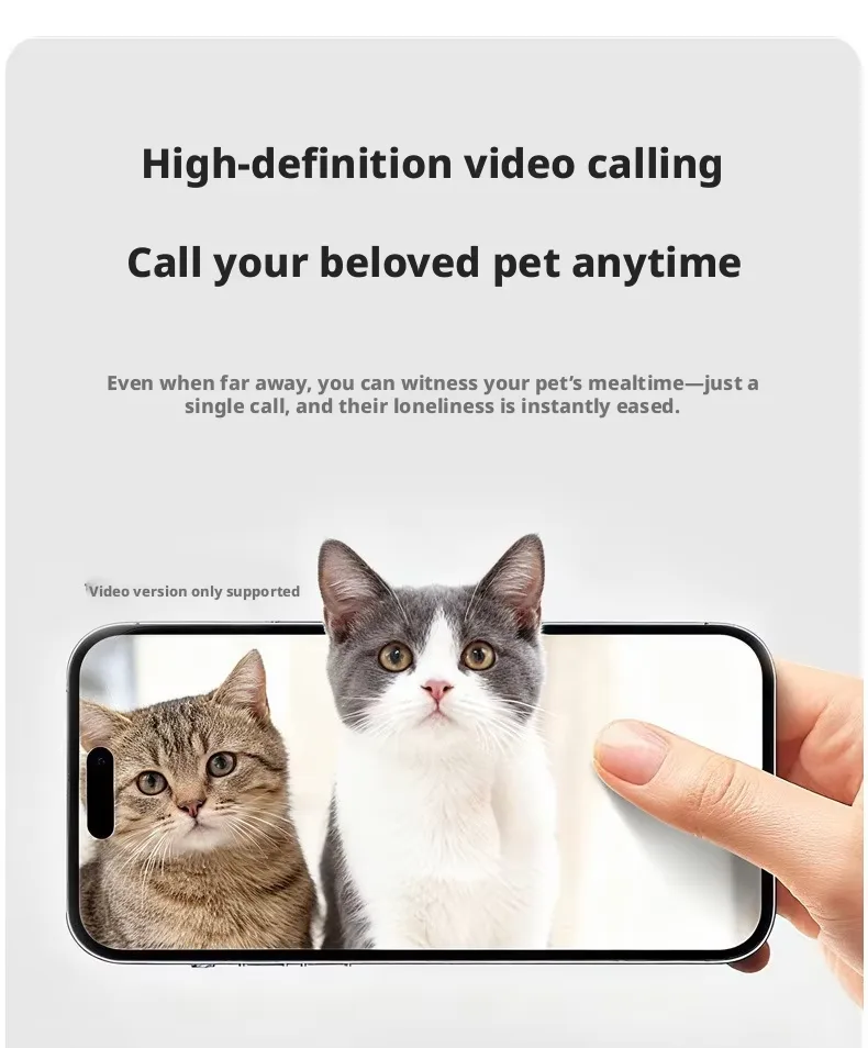 6L Smart WiFi Pet Feeder HD Camera Voice Recording Double Bowls Automatic - detail