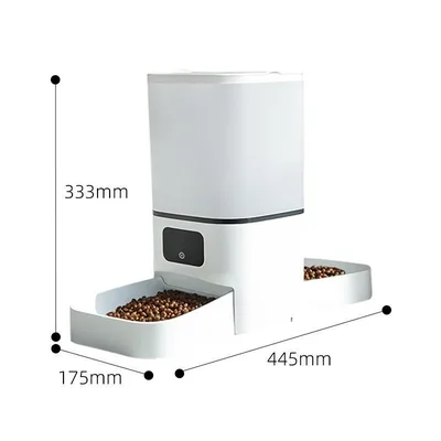 6L Smart WiFi Pet Feeder HD Camera Voice Recording Double Bowls Automatic