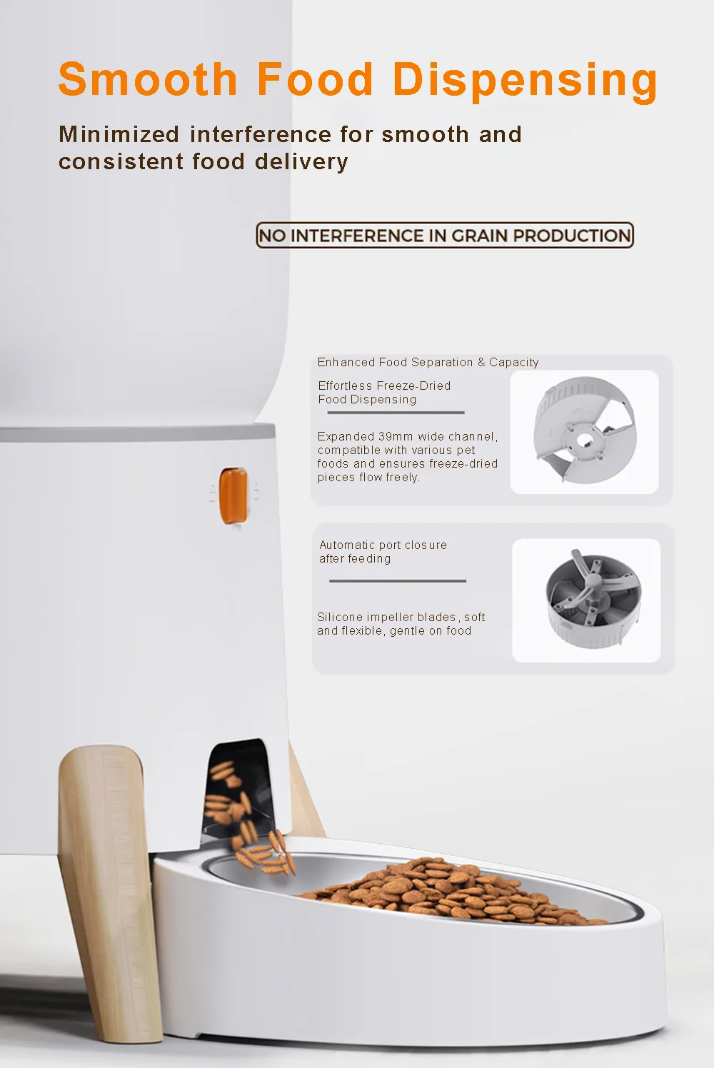 Smart Pet Feeder 5L Large Capacity WiFi APP Control Dry Food Dispenser - detail