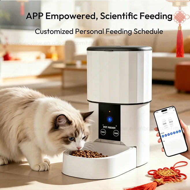 4L Automatic Pet Food Dispenser 360° Freshness Lock Tuya APP Control