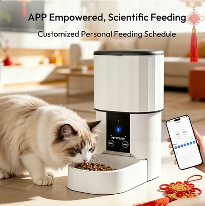 4L Automatic Pet Food Dispenser 360° Freshness Lock Tuya APP Control