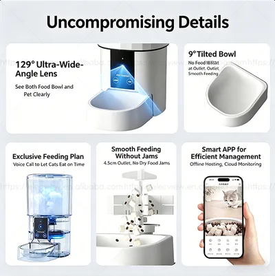 4L Automatic Pet Food Dispenser 360° Freshness Lock Tuya APP Control