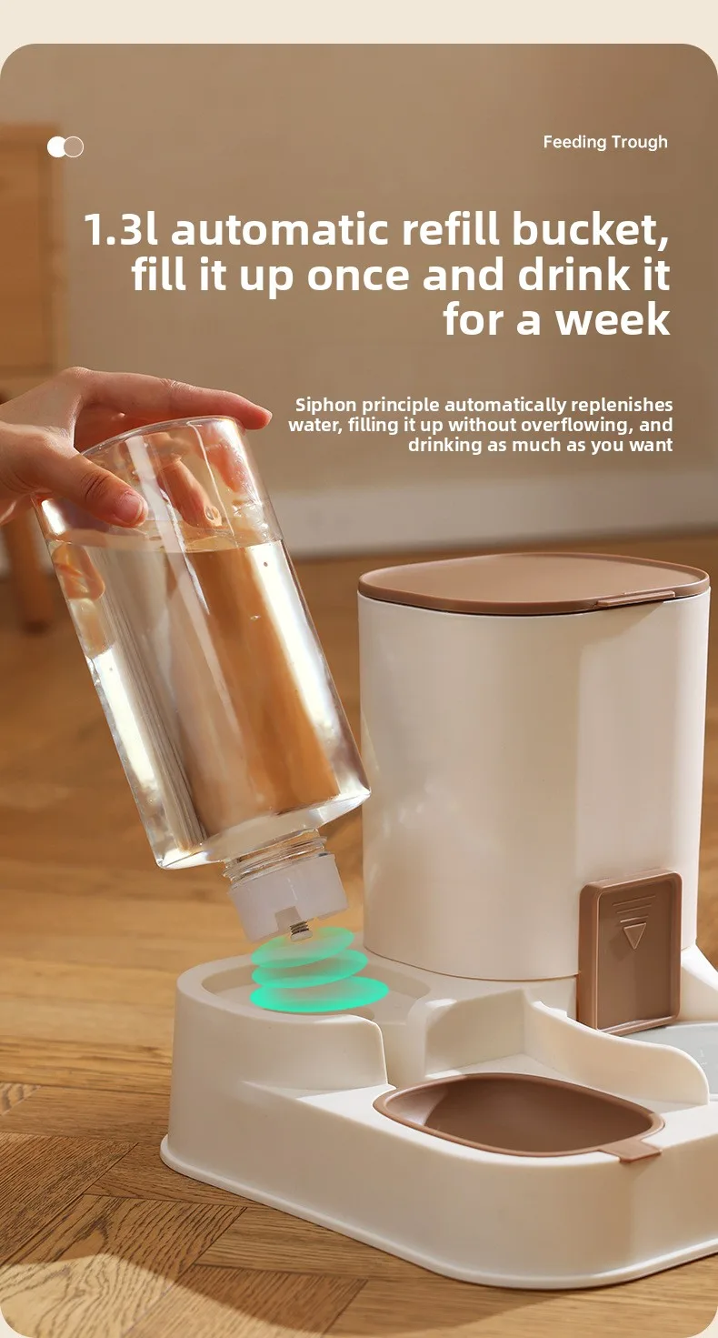 Automatic Pet Feeder and Water Fountain All-in-One for Cats Dogs Wholesale - detail