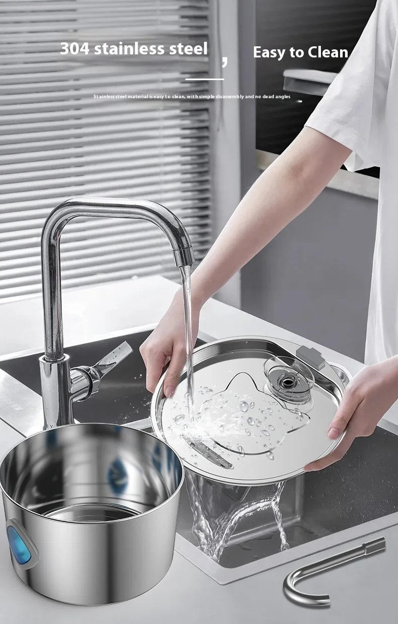 3.2L All-Stainless Steel Pet Water Dispenser Automatic Cat Dog Drinking Fountain - detail
