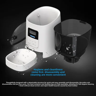 Automatic Pet Feeder 6L Timed Quantitative Adapter Powered for Dogs Cats