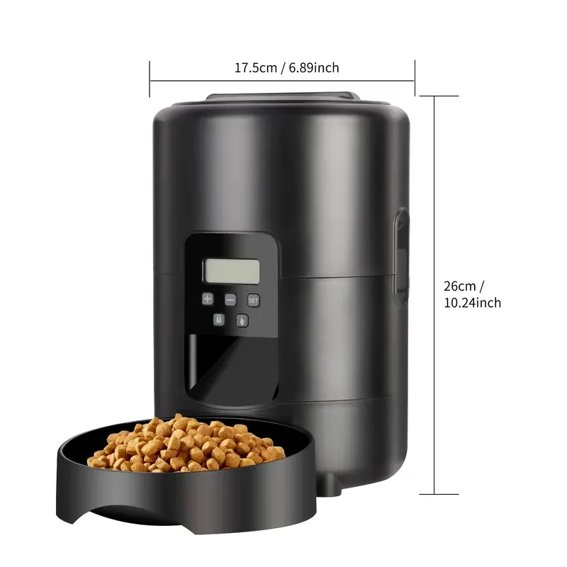 2L Smart Pet Feeder Auto Cat Food Dispenser Dry Food Bowl Button Control