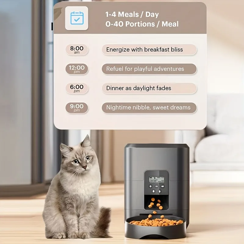 2L Smart Cat Feeder Automatic Dog Dry Food Dispenser Timed APP Control - detail