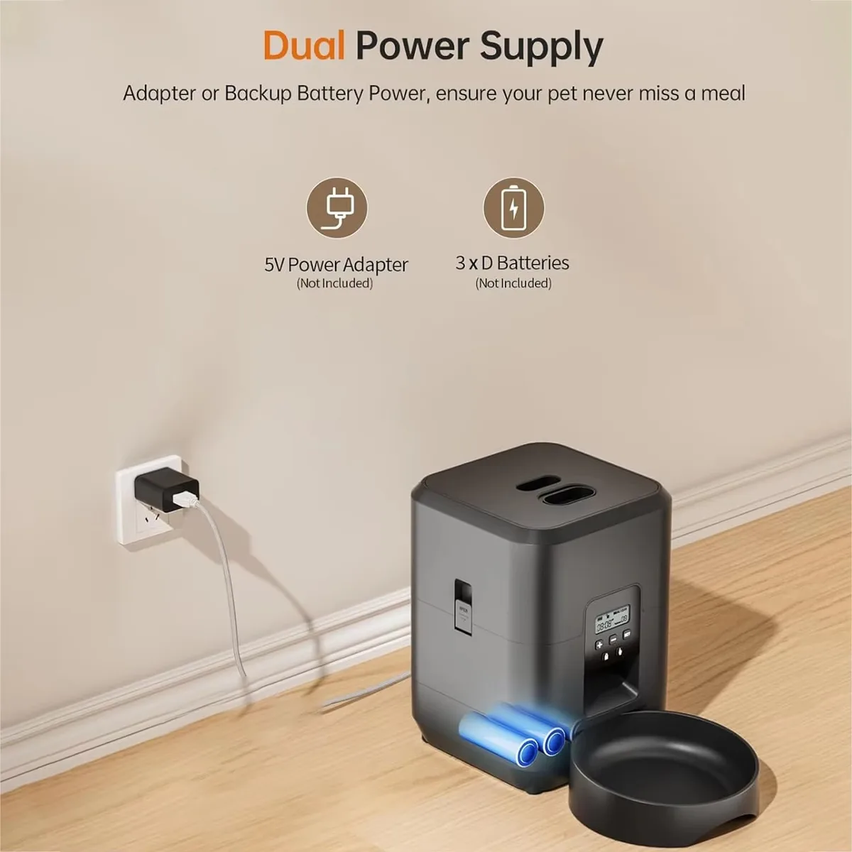 2L Smart Cat Feeder Automatic Dog Dry Food Dispenser Timed APP Control - detail