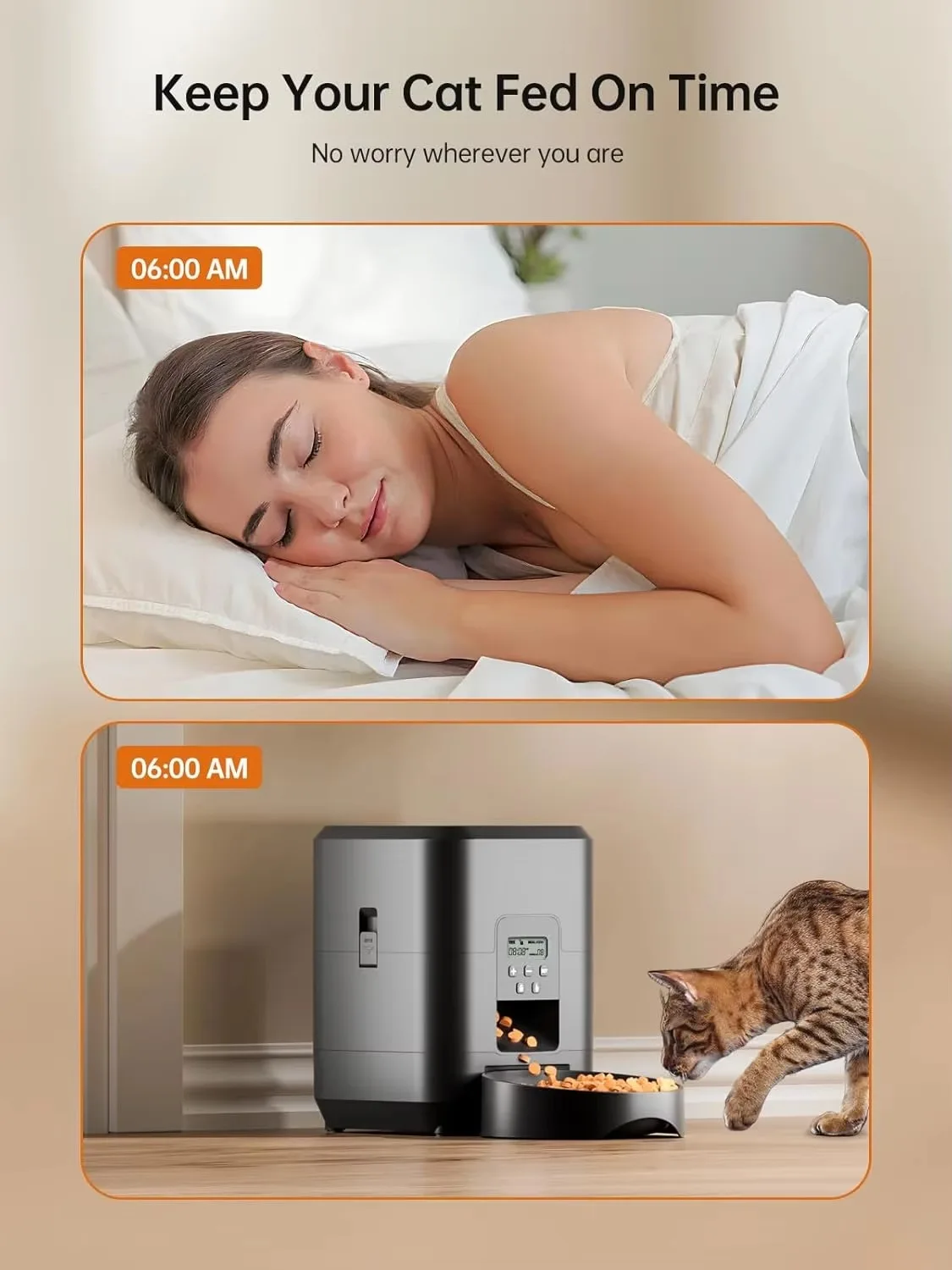 2L Smart Cat Feeder Automatic Dog Dry Food Dispenser Timed APP Control - detail