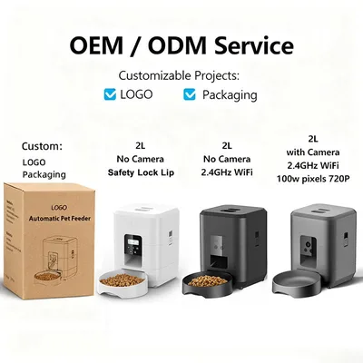 2L Smart Cat Feeder Automatic Dog Dry Food Dispenser Timed APP Control