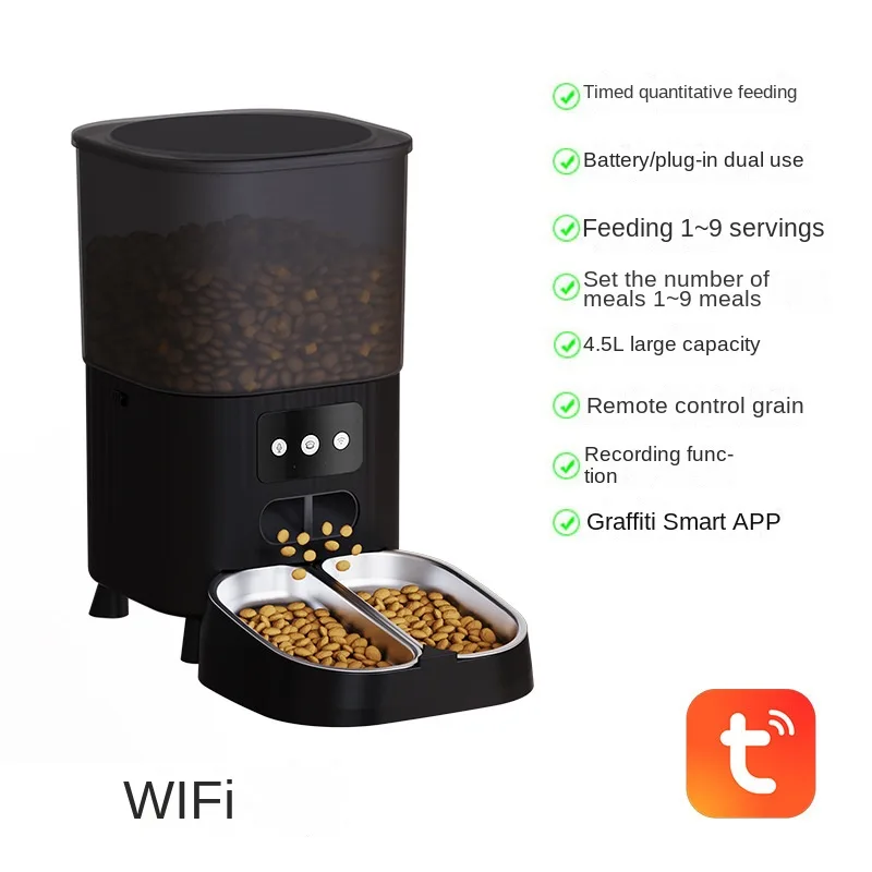 OEM 4.5L Automatic Pet Feeder with Camera WIFI APP Voice Smart Feeder - detail
