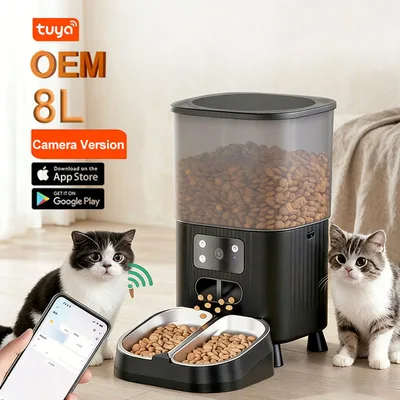 OEM 4.5L Automatic Pet Feeder with Camera WIFI APP Voice Smart Feeder