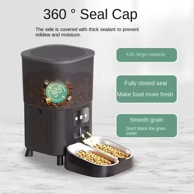 OEM 4.5L Automatic Pet Feeder with Camera WIFI APP Voice Smart Feeder