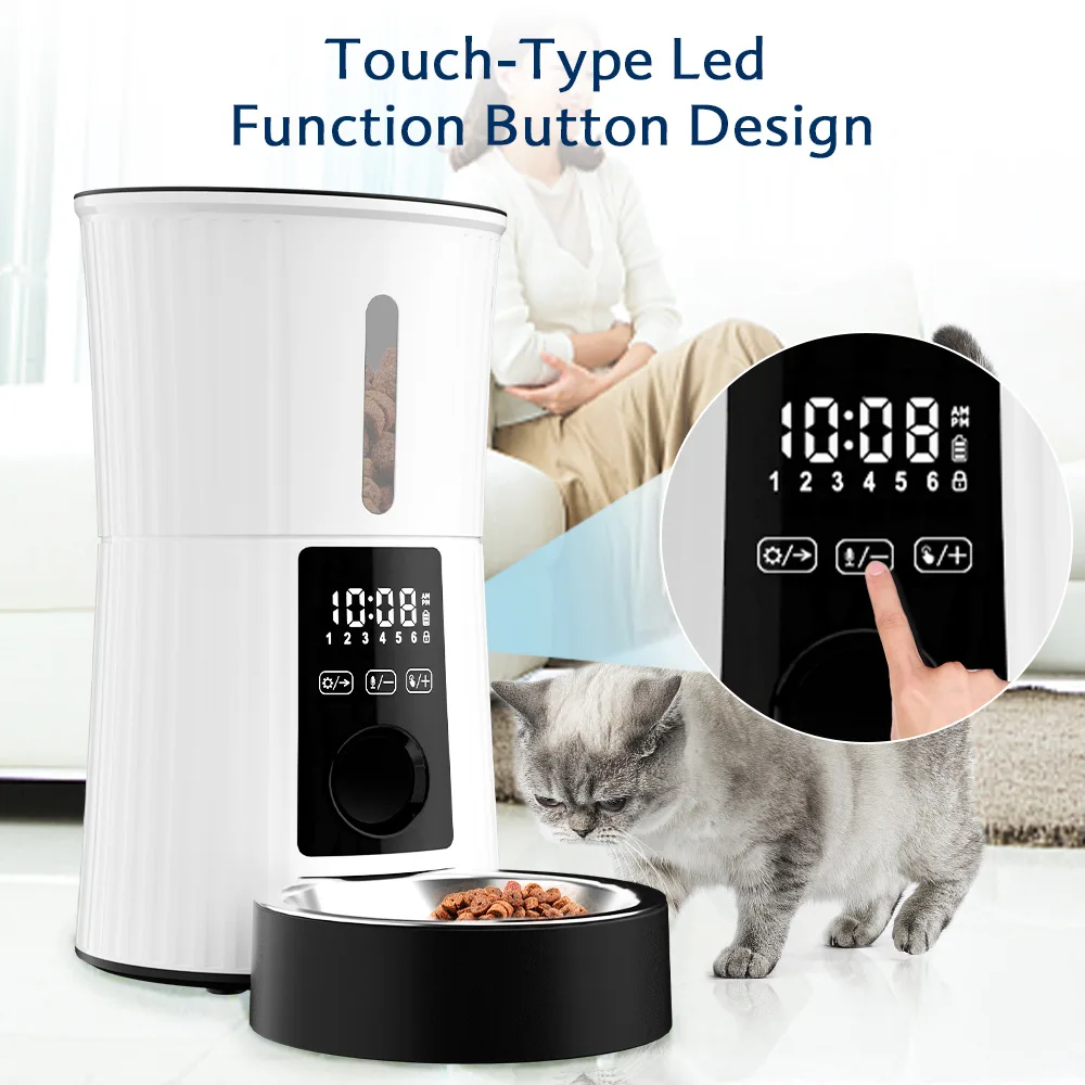 Automatic Pet Feeder Triple Preservation Stainless Steel Bowl Dog Dry Food - detail