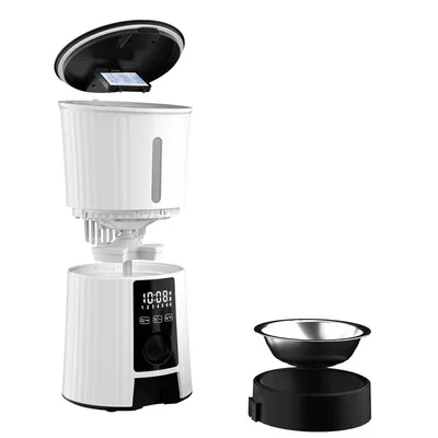 Automatic Pet Feeder Triple Preservation Stainless Steel Bowl Dog Dry Food