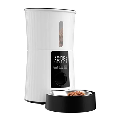 Automatic Pet Feeder Triple Preservation Stainless Steel Bowl Dog Dry Food