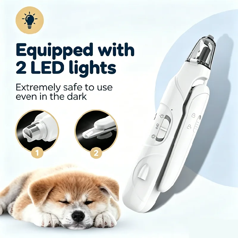 2-in-1 Rechargeable Automatic Pet Nail Grinder Eco-Friendly Grooming Tool - detail
