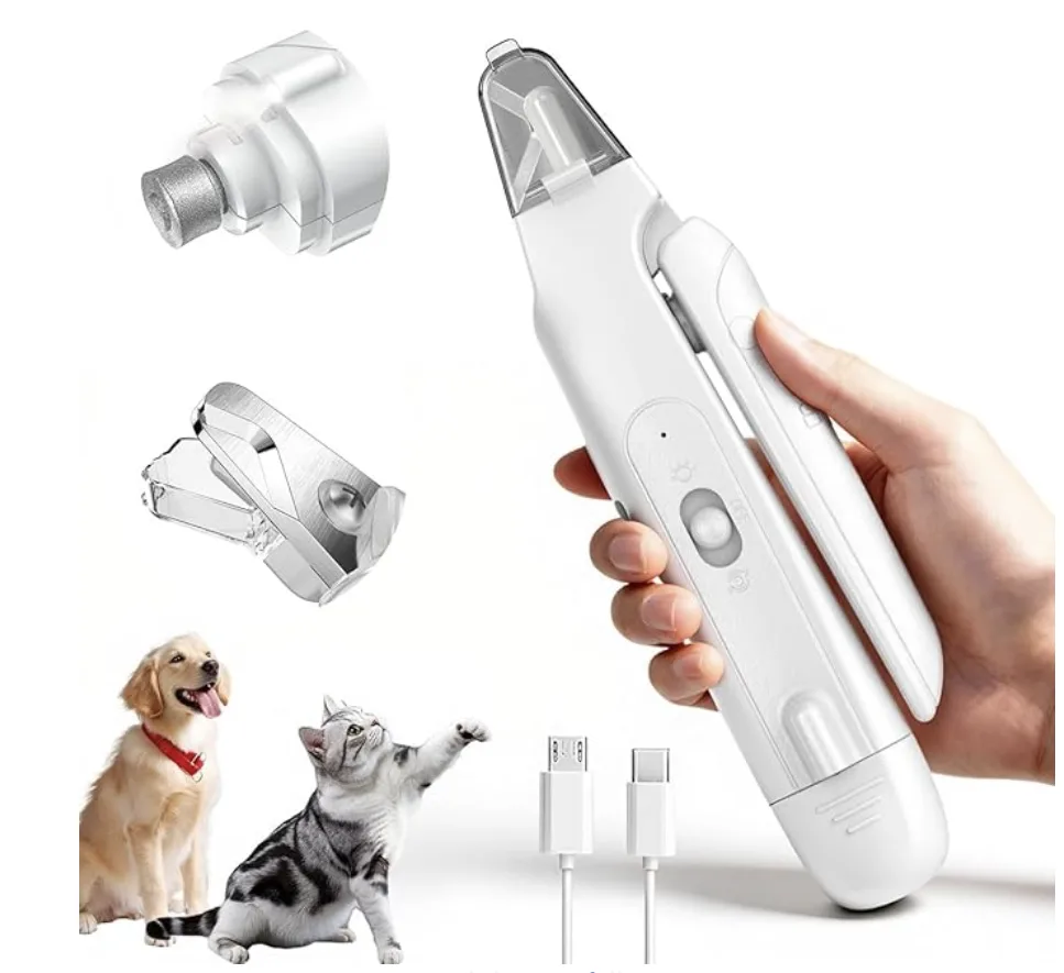 2-in-1 Rechargeable Automatic Pet Nail Grinder Eco-Friendly Grooming Tool - detail