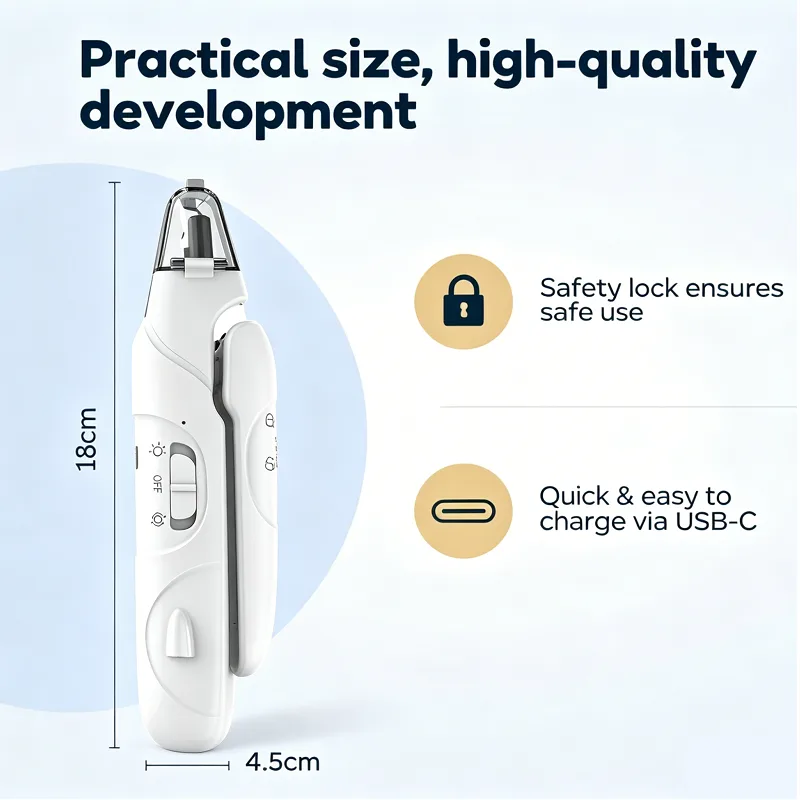 2-in-1 Rechargeable Automatic Pet Nail Grinder Eco-Friendly Grooming Tool - detail