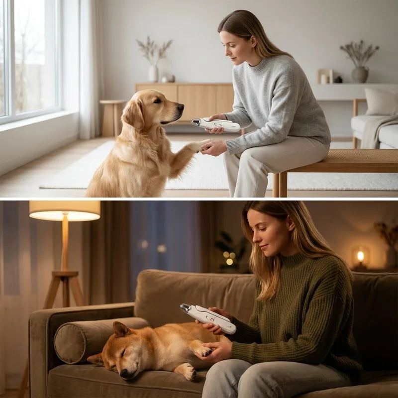 2-in-1 Rechargeable Automatic Pet Nail Grinder Eco-Friendly Grooming Tool