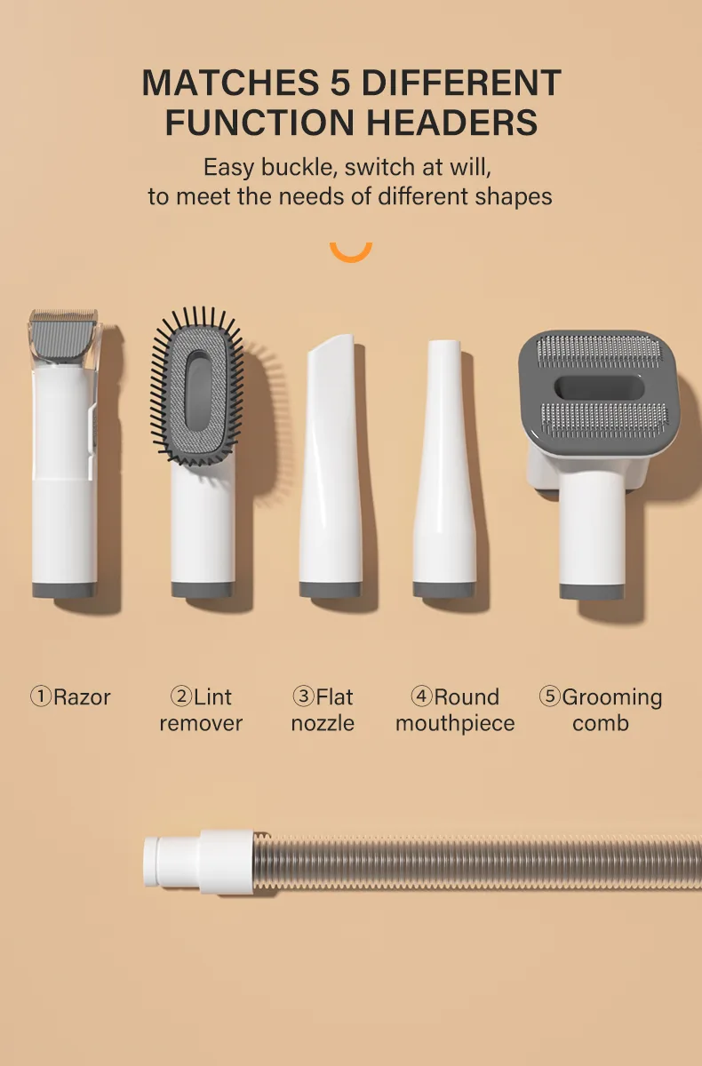 Professional Pet Grooming Kit Fur Remover Hair Brush Dryer Vacuum for Dogs Cats - detail