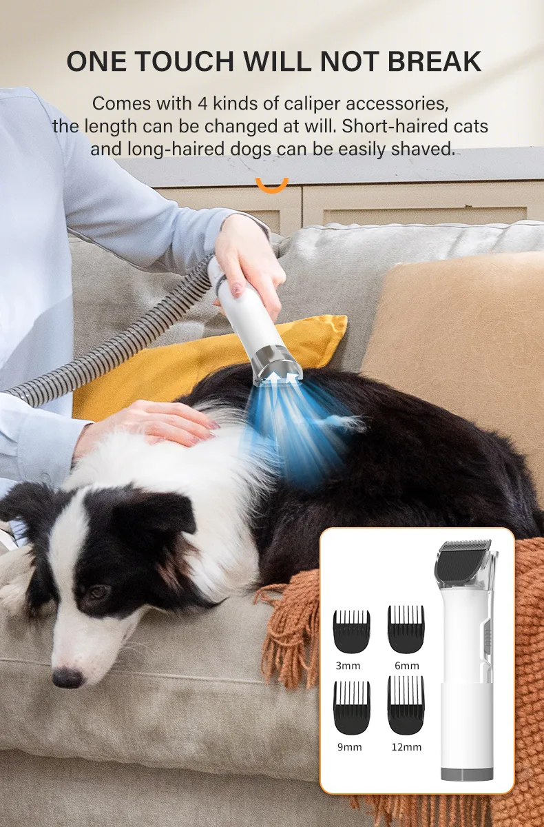 Professional Pet Grooming Kit Fur Remover Hair Brush Dryer Vacuum for Dogs Cats - detail