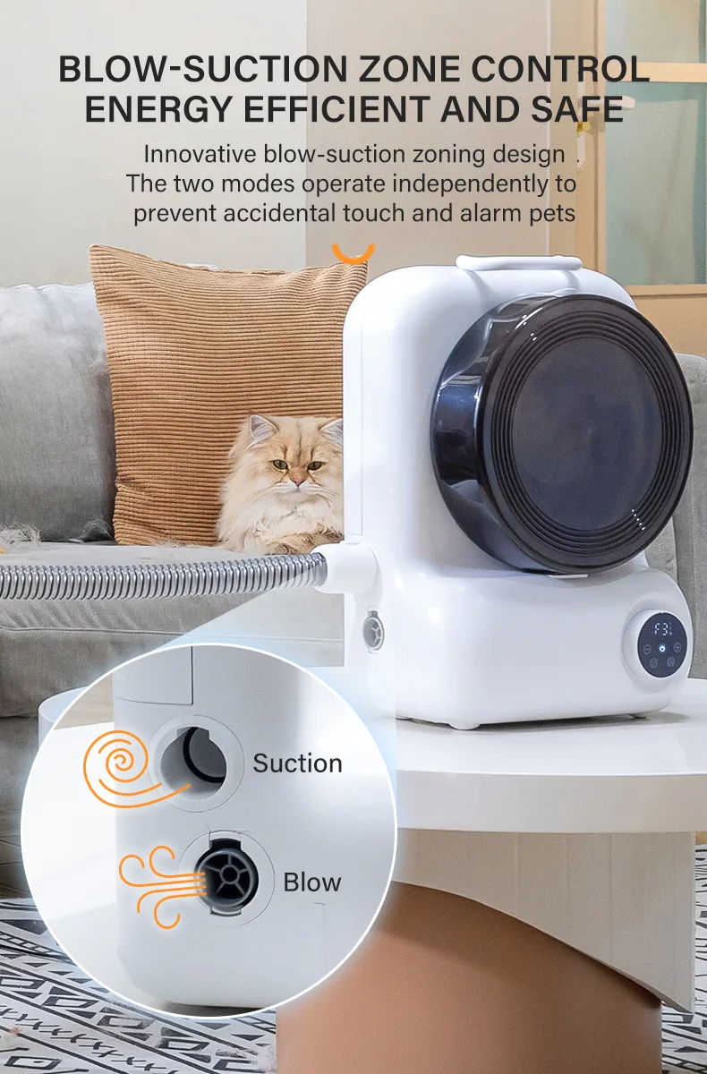 Professional Pet Grooming Kit Fur Remover Hair Brush Dryer Vacuum for Dogs Cats - detail
