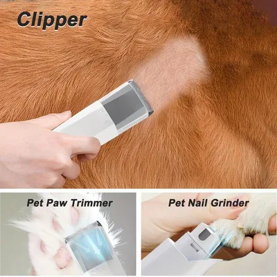 Dog Grooming Vacuum Kit 7-in-1 Clipper Nail Grinder Hair Trimming Combing