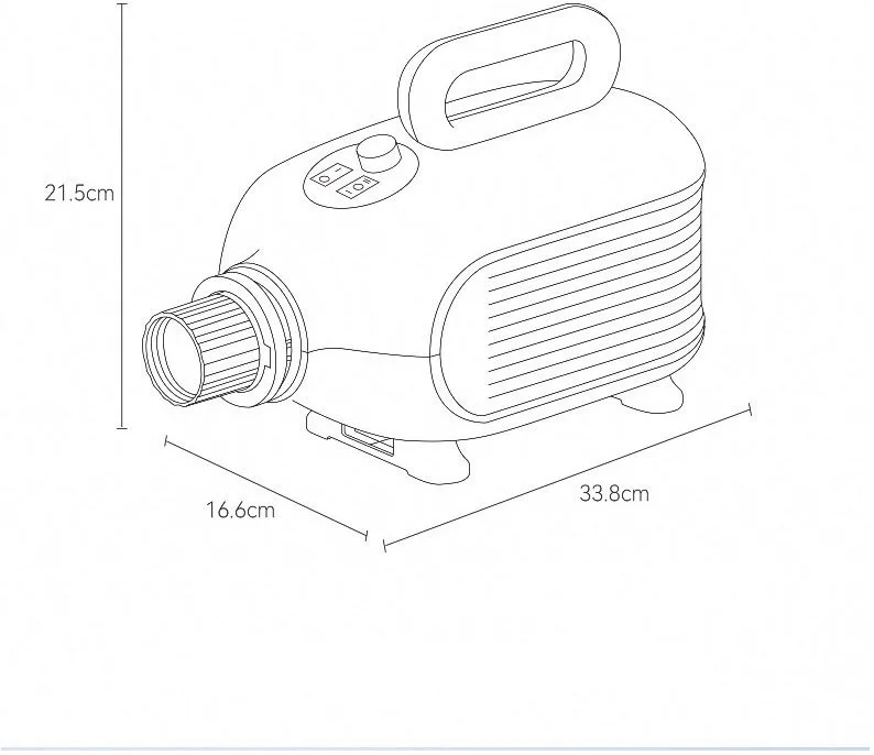 Pet Hair Blower Dryer 2000W Dog Grooming Dryer 3 Nozzles Adjustable Wind - detail